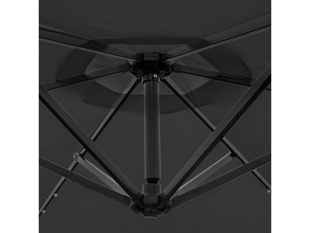 Parasol Gris 3m avec LED's Intégrés