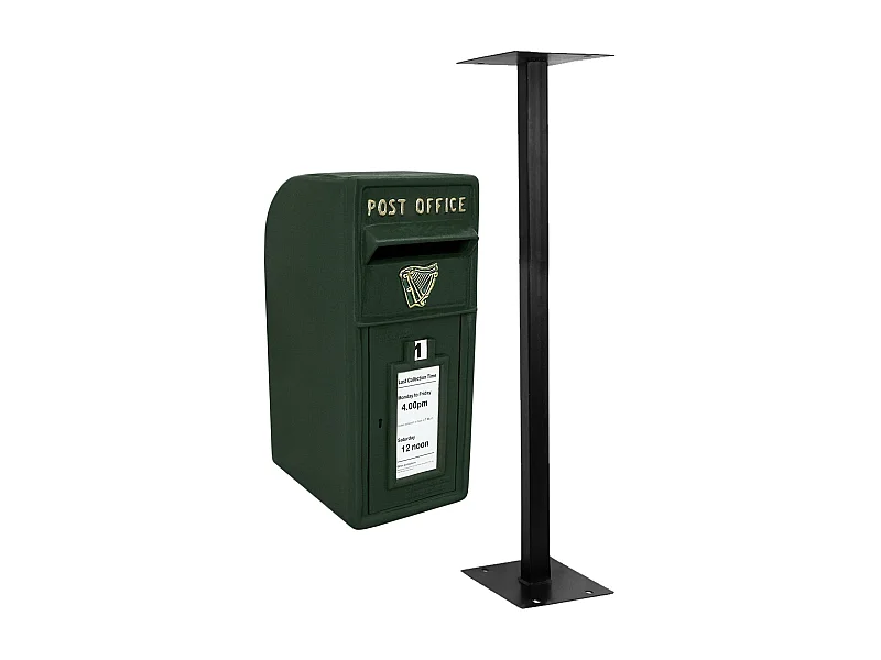 Briefkasten mit Bodenständer Grün