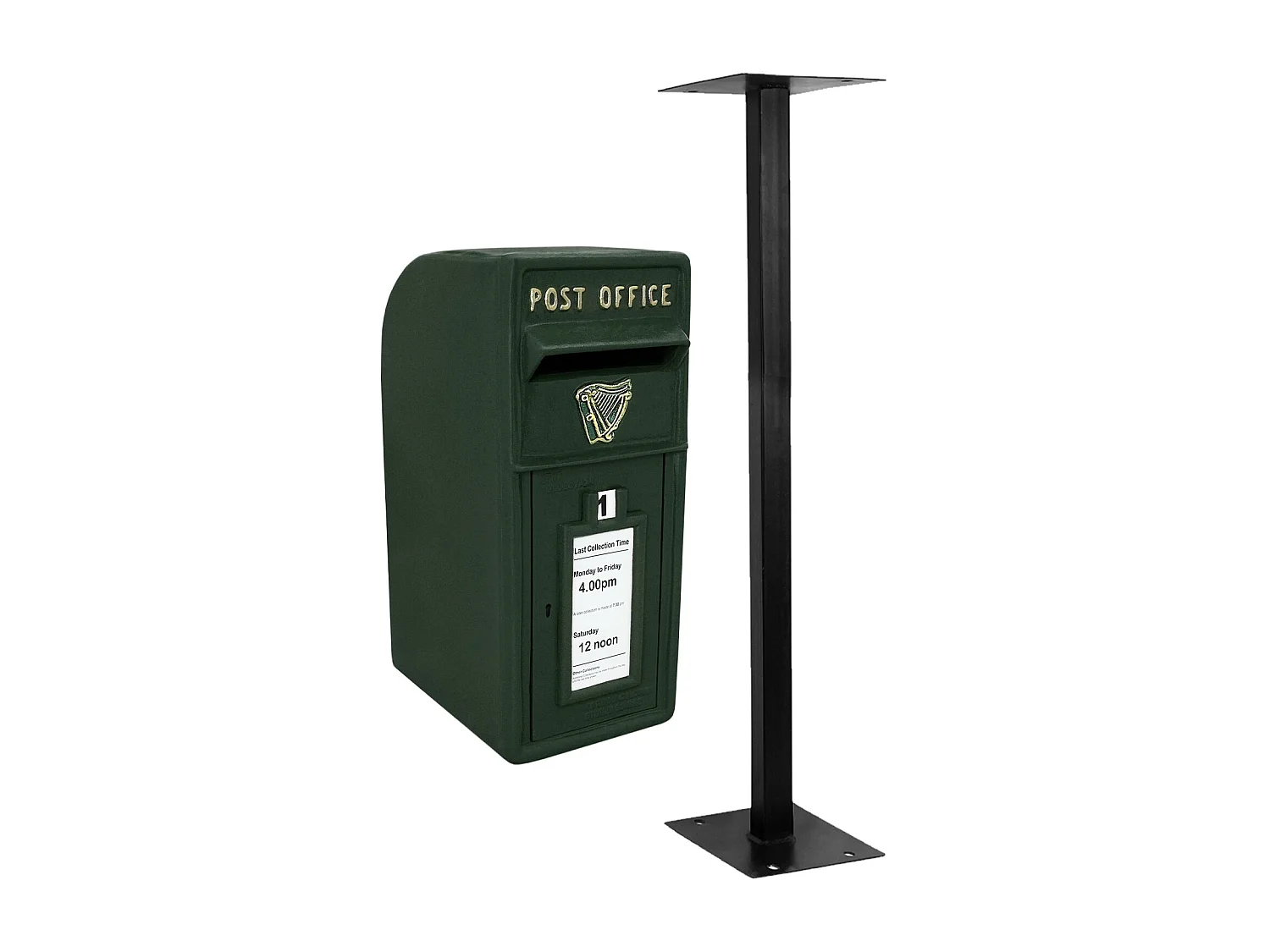 Boîte aux Lettres Verte avec Support