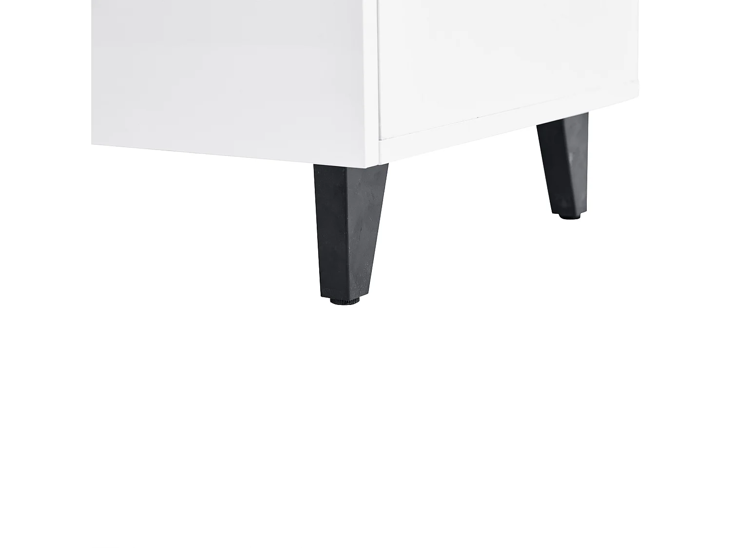 Buffet 160x40x68 cm avec Étagères réglables et quatre tiroirs et quatre compartiments de rangement Panneaux de particules en blanc pour salon et salle à manger