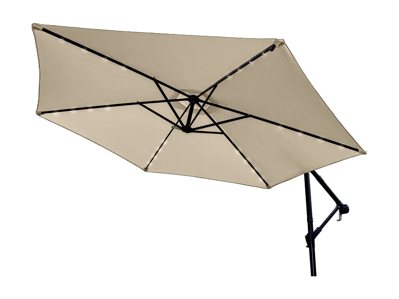 Parasol Beige 3m avec LED's Intégrés