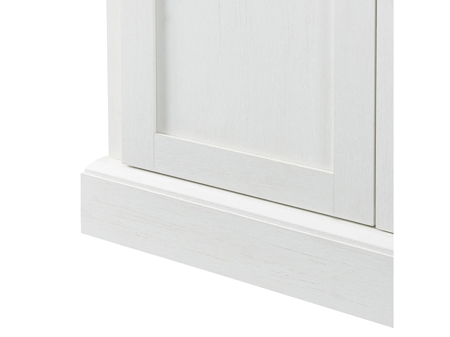 Buffet 150x40x86 cm avec Quatre portes et deux tiroirs Panneaux de particules Couleur naturelle et blanc pour Salon et salle à manger