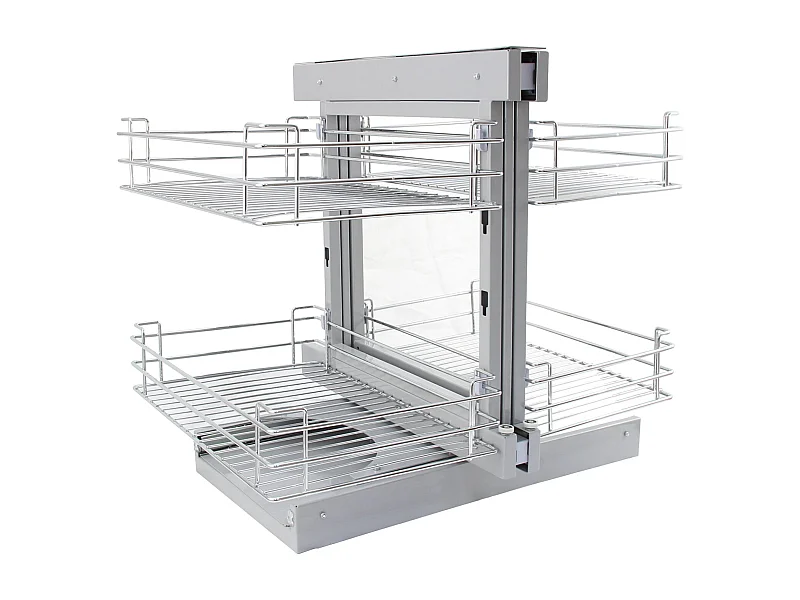 4 Cestelli KuKoo Magici in Acciaio Inox per Mobile ad Angolo Cieco - Sinistra