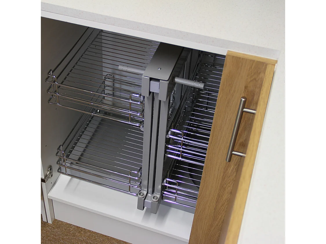 KuKoo Magic Corner Pull Out Kitchen Cupboard Drawers - Left Hand