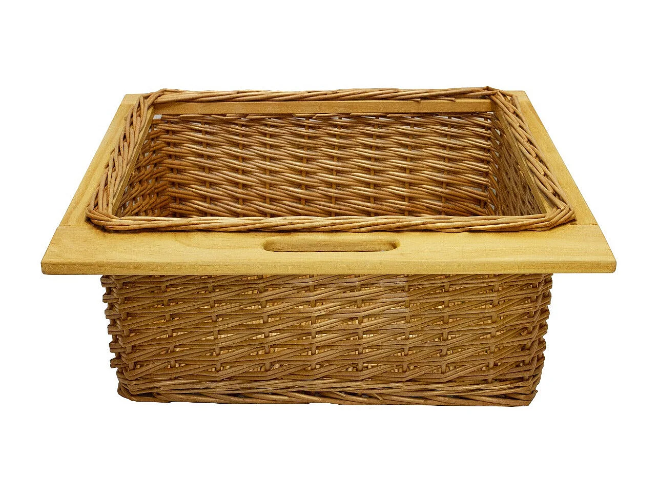 Ausziehbarer Schrankkorb Weidenkorb / 600mm