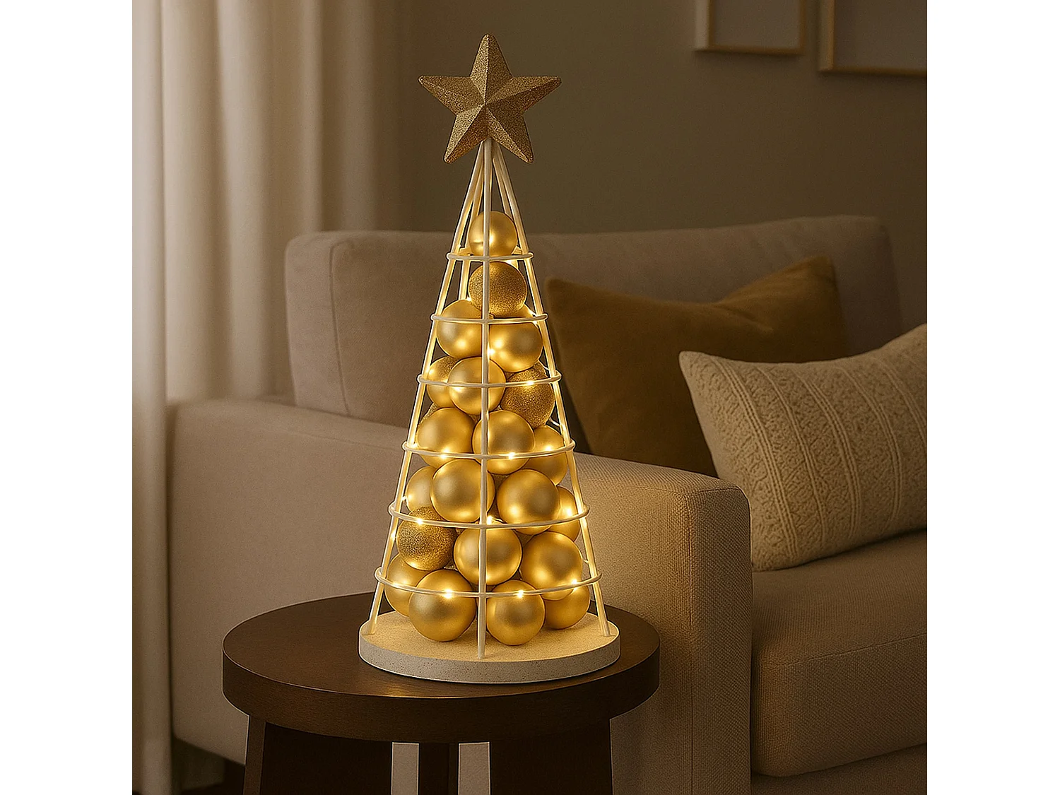 Arbre décoratif MCW-O91,  blanc