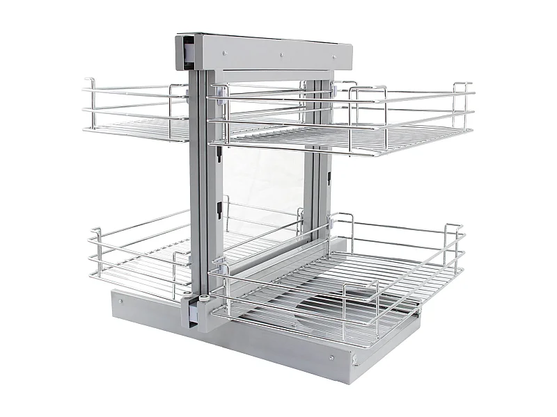 4 Cestelli KuKoo Magici in Acciaio Inox per Mobile ad Angolo Cieco Mano Destra