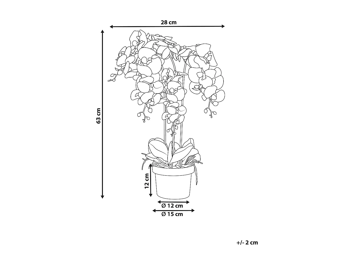 Plante artificielle ORCHID 65 cm Blanc