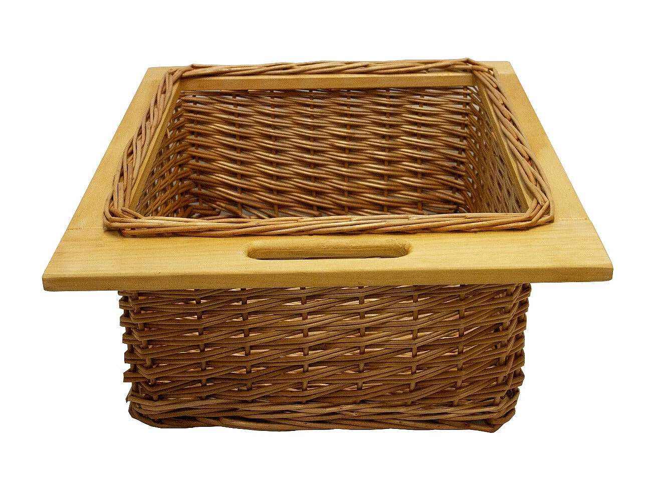 Wysuwane kosze kuchenne z wikliny 500 mm