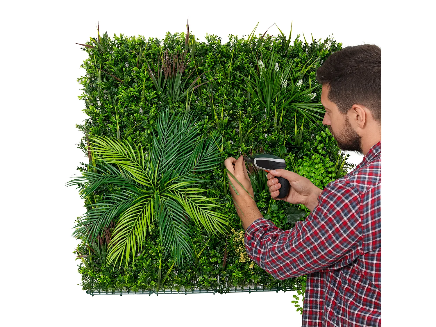 Panneau Mural Végétal Artificiel 100 x 100cm l Alina