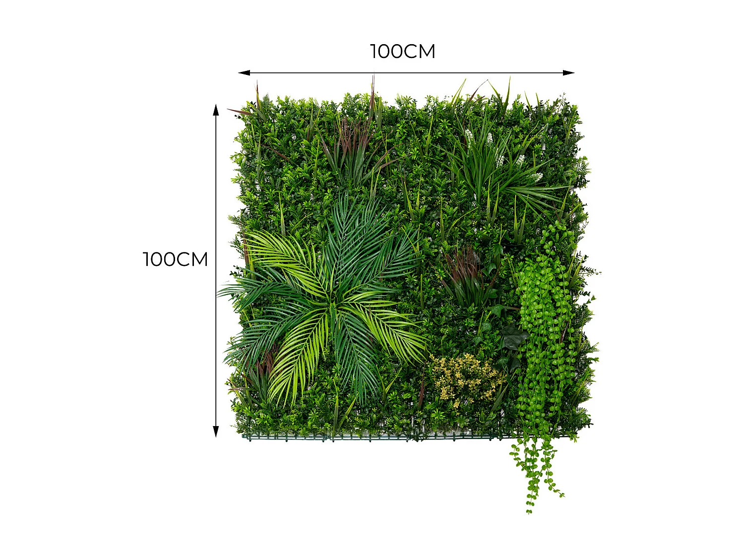 Panneau Mural Végétal Artificiel 100 x 100cm l Alina