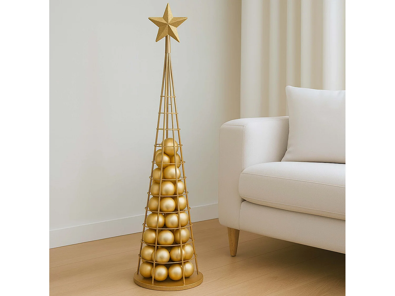 Arbre décoratif MCW-O91,  couleur or