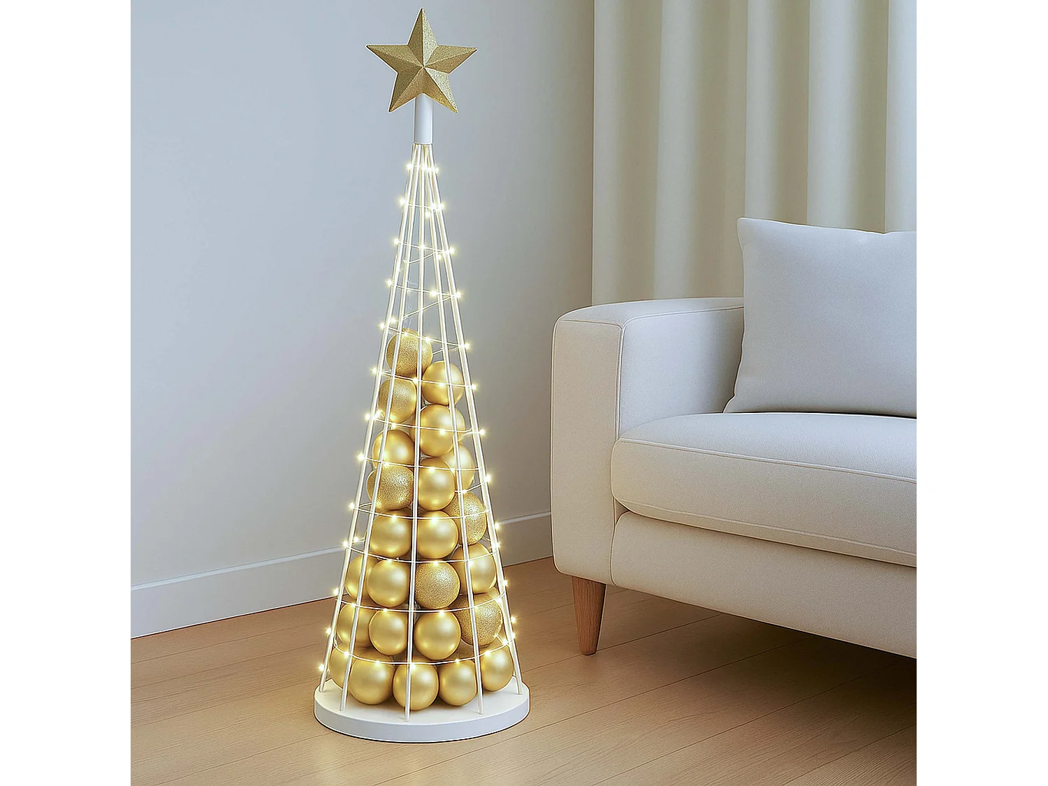 Arbre décoratif MCW-O91,  blanc