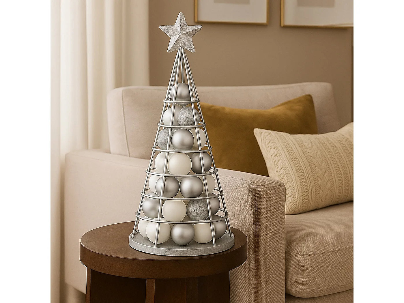 Deko-Baum MCW-O91, Silberfarben