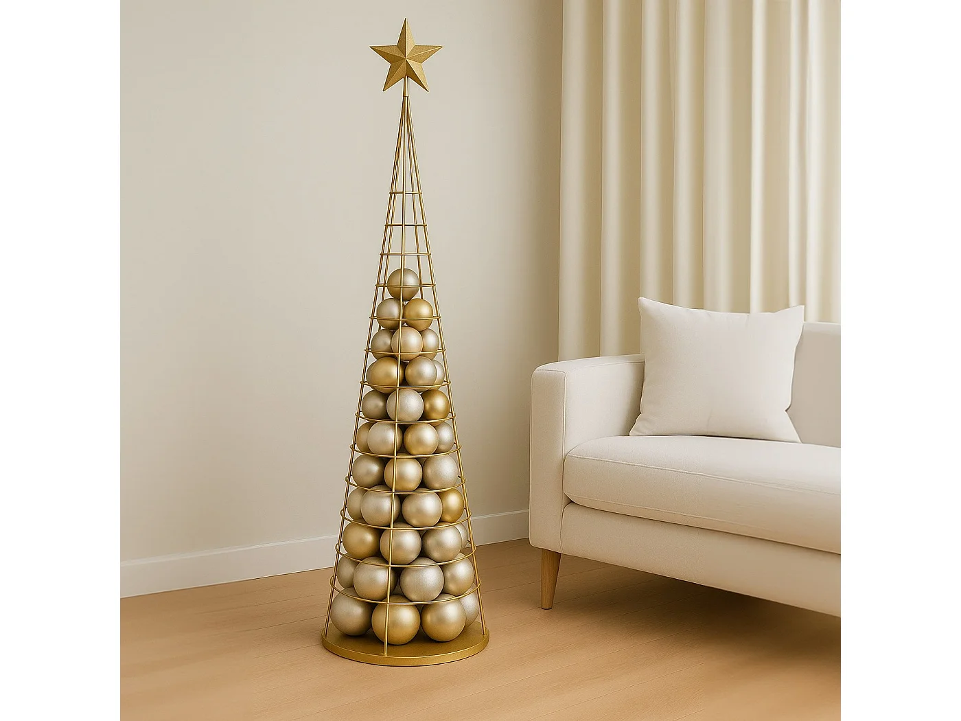 Decorative tree MCW-O91,  gold-coloured