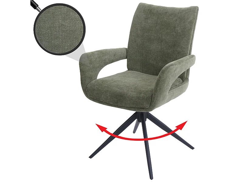 Chaise de salle à manger MCW-O78,  vert