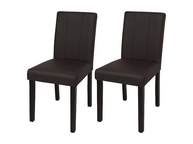 Cadeira de sala de jantar MCW-O65d (conjunto de 2),  castanho