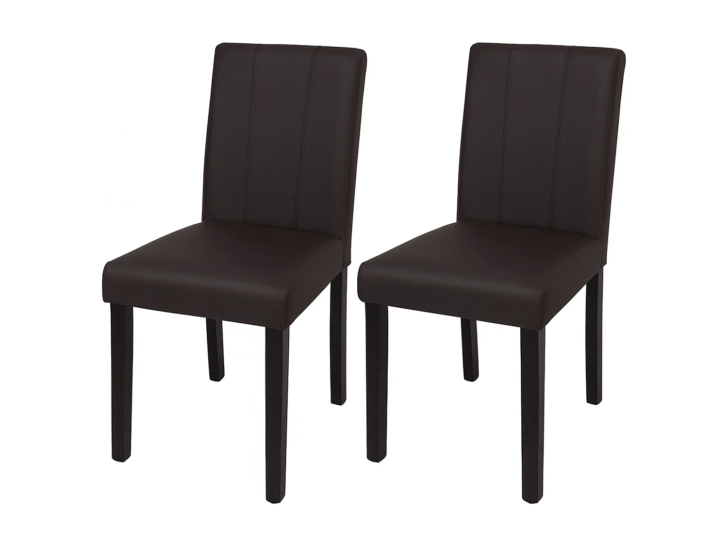 Cadeira de sala de jantar MCW-O65d (conjunto de 2),  castanho