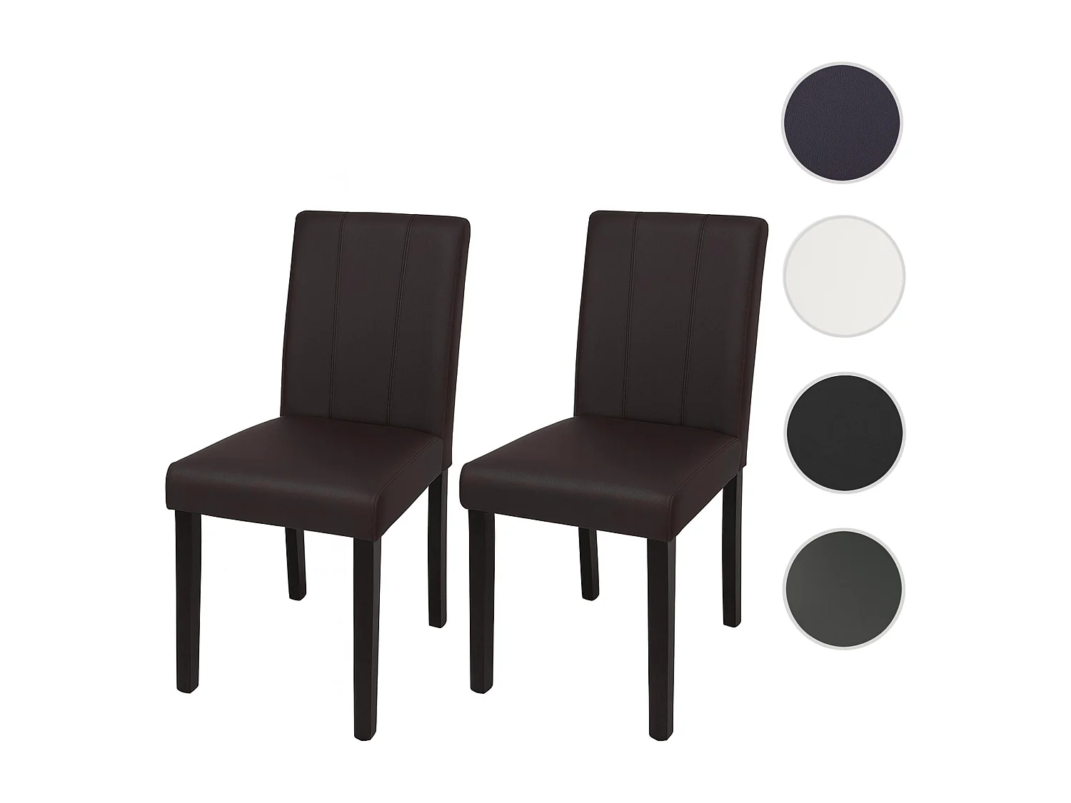 Cadeira de sala de jantar MCW-O65d (conjunto de 2),  castanho