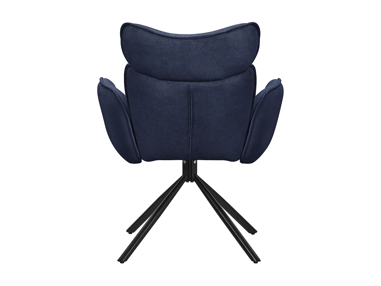 ML-Design Set 4 sedie da scrivania blu scuro, rivestimento in tessuto, girevoli a 360°, poltrona da ufficio con braccioli e schienale, sedia da pranzo