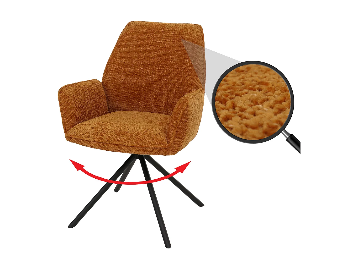 Chaise de salle à manger MCW-G67,  jaune moutarde