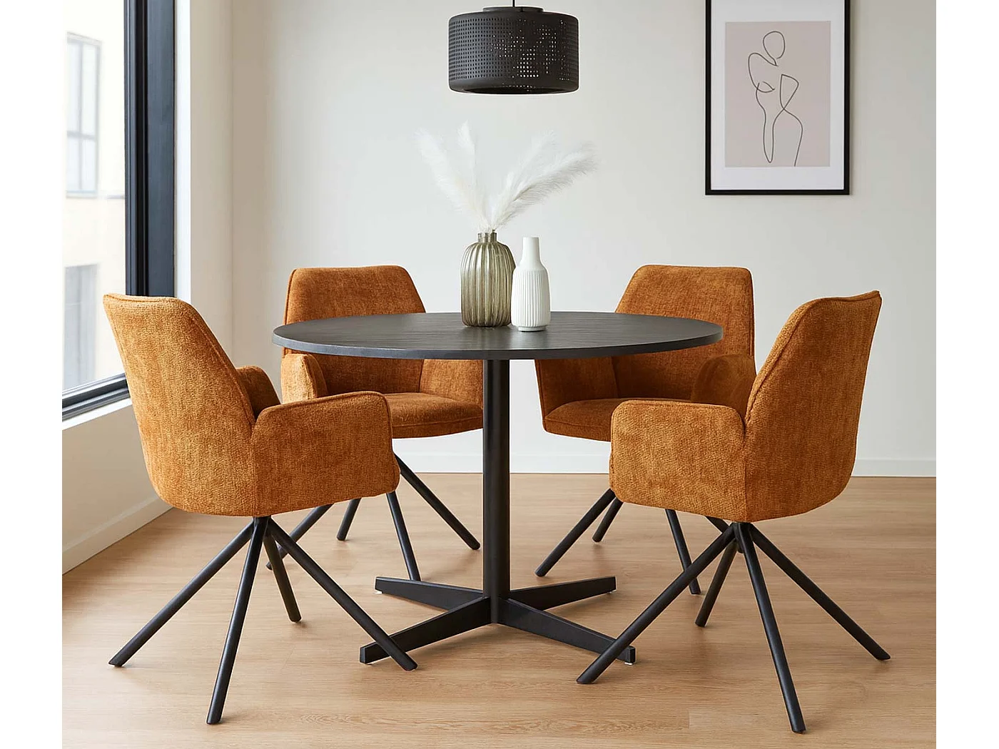 Chaise de salle à manger MCW-G67,  jaune moutarde