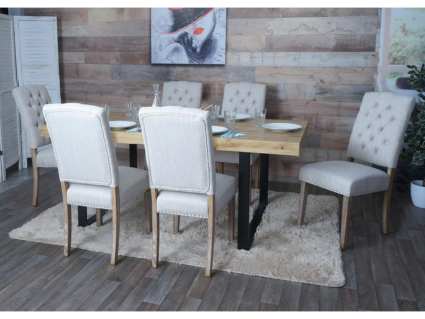 Chaise de salle à manger MCW-O66b (lot de 2)