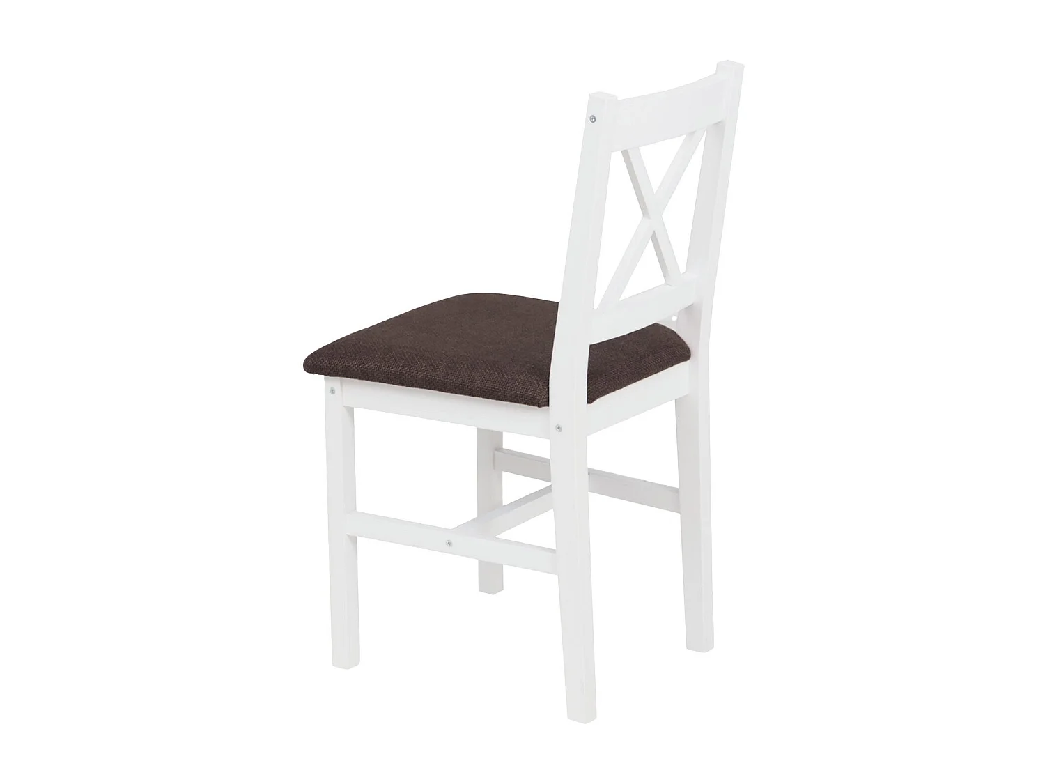 Chaise de salle à manger MCW-F77 (lot de 2),  blanc, rembourrage noir