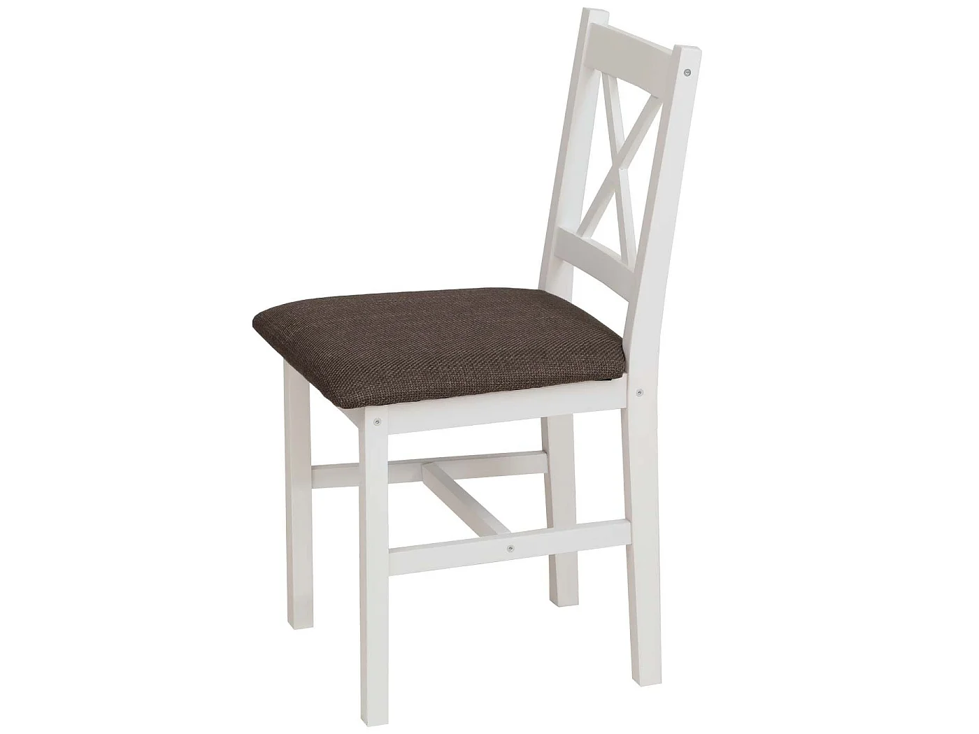 Chaise de salle à manger MCW-F77 (lot de 2),  blanc, rembourrage noir