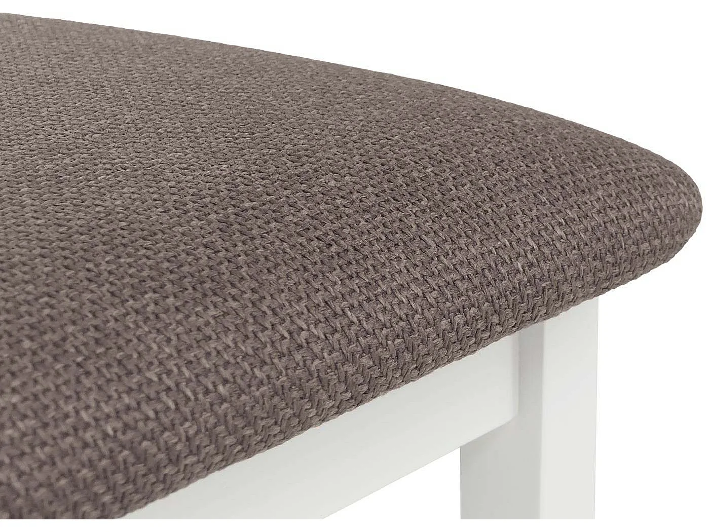 Eetkamerstoel MCW-F77 (set van 2),  wit, bekleding grijs