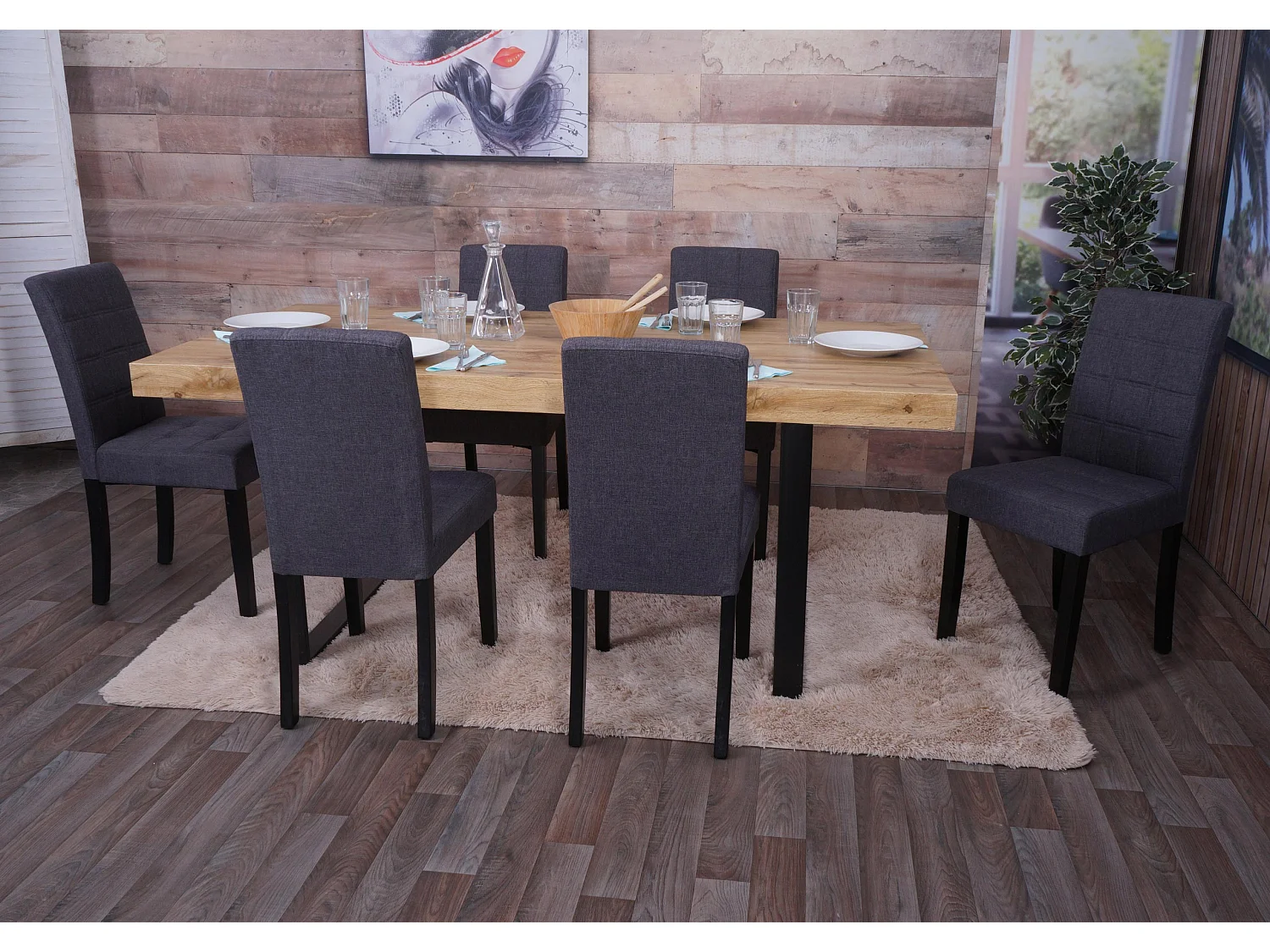 Chaise de salle à manger MCW-O65b (lot de 6)