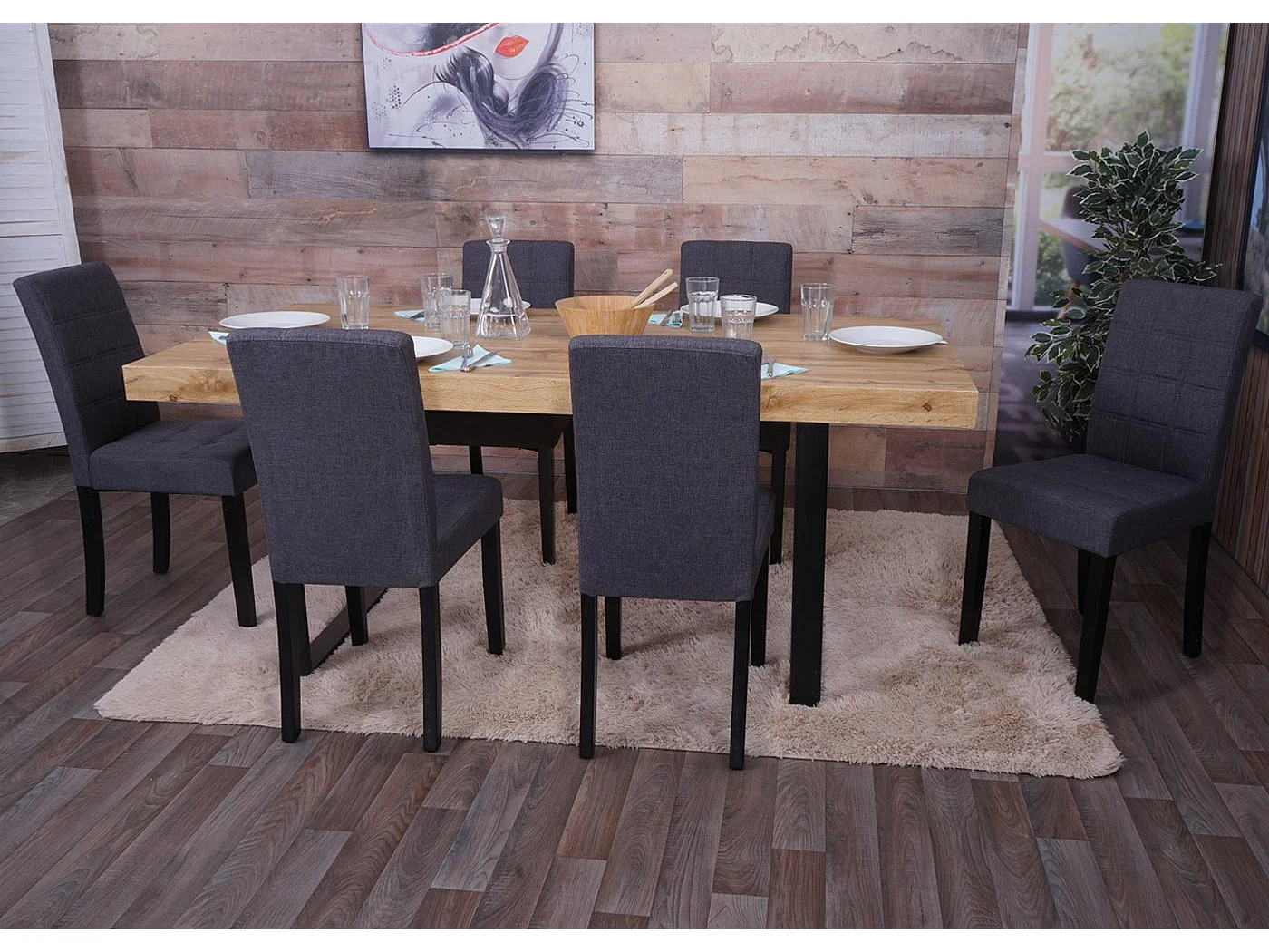 Chaise de salle à manger MCW-O65b (lot de 6)