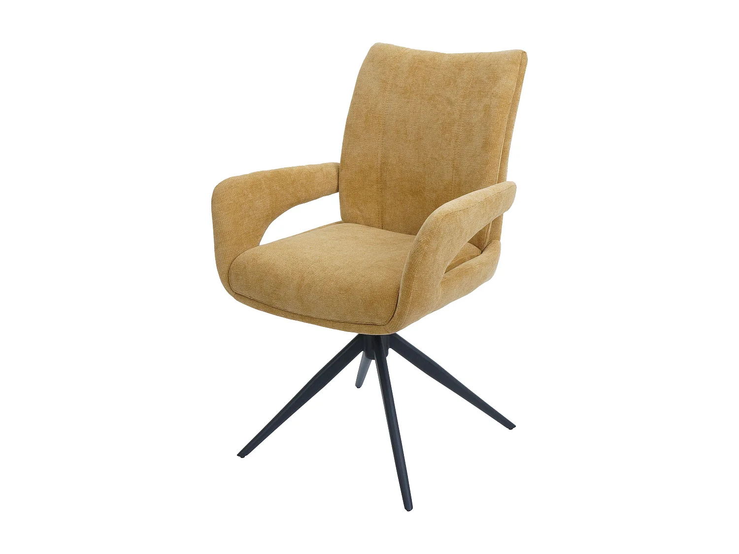 Chaise de salle à manger MCW-O78,  jaune moutarde