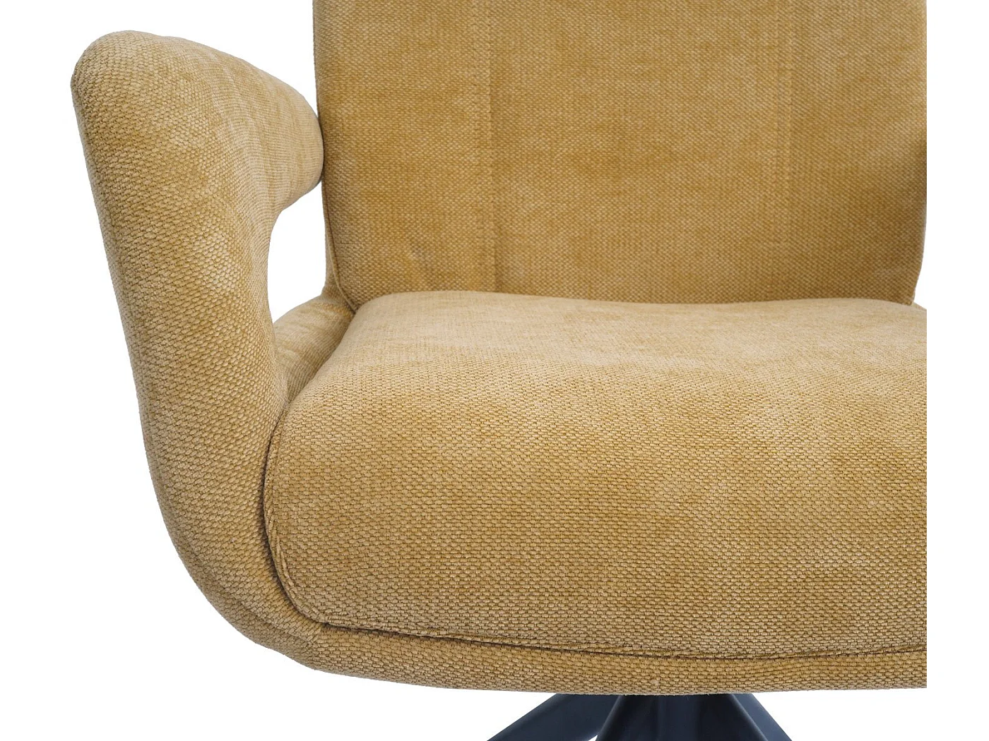 Chaise de salle à manger MCW-O78,  jaune moutarde