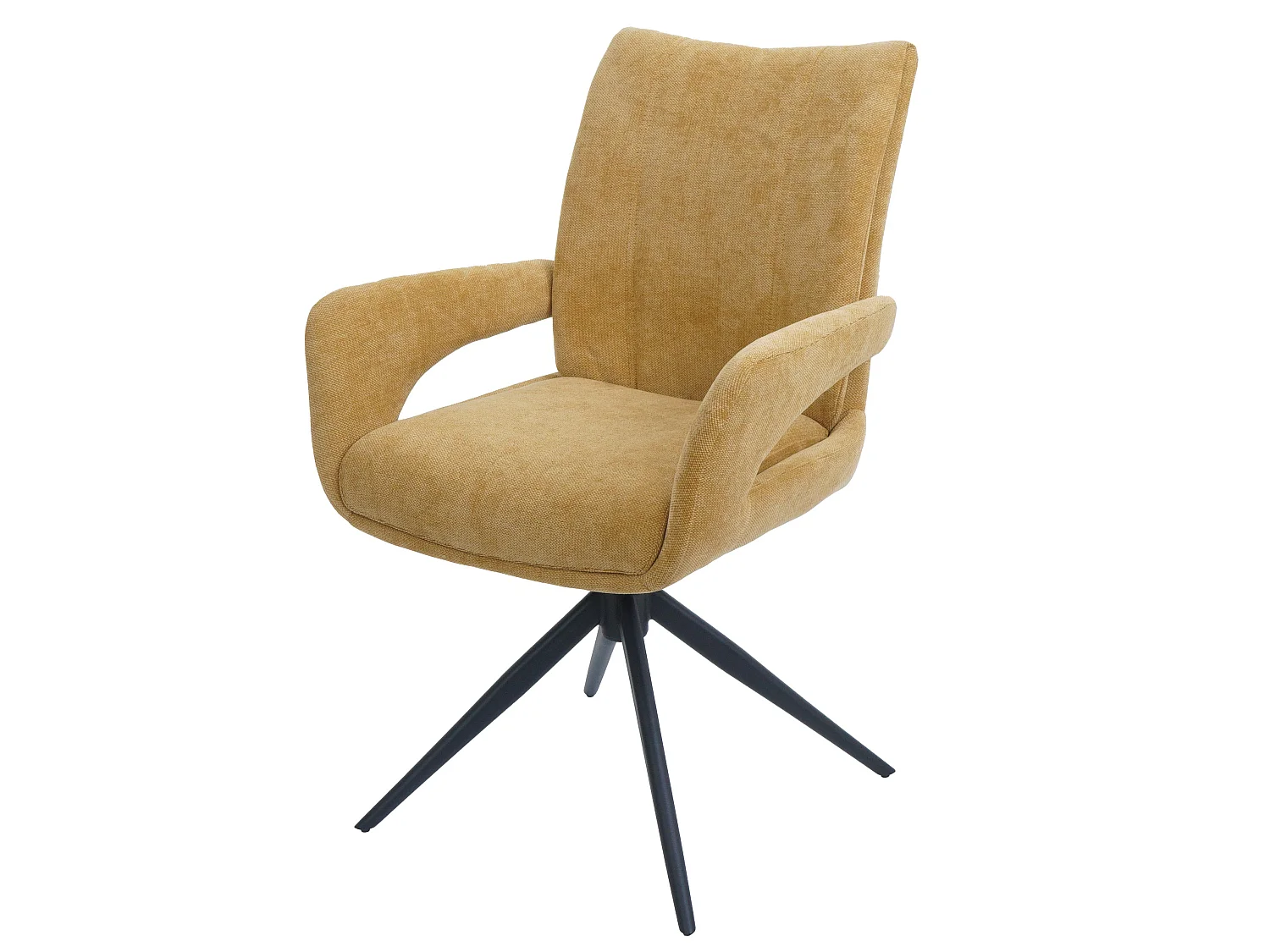 Chaise de salle à manger MCW-O78,  jaune moutarde