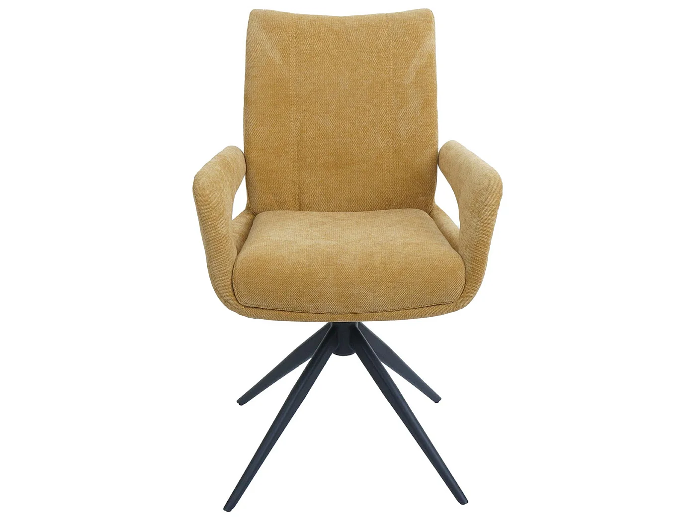 Chaise de salle à manger MCW-O78,  jaune moutarde