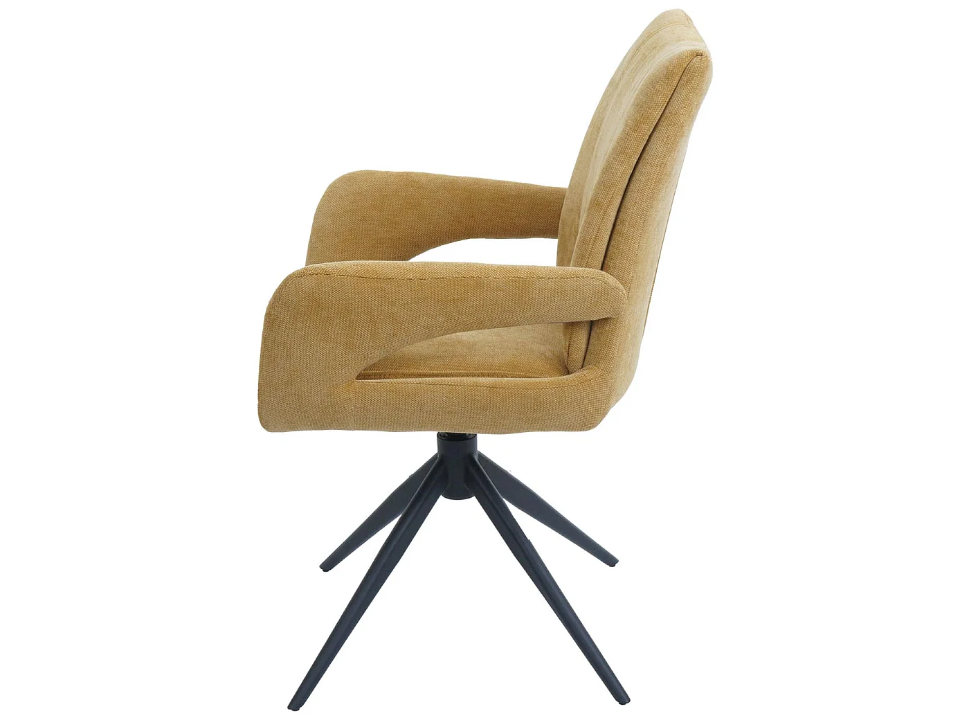 Chaise de salle à manger MCW-O78,  jaune moutarde