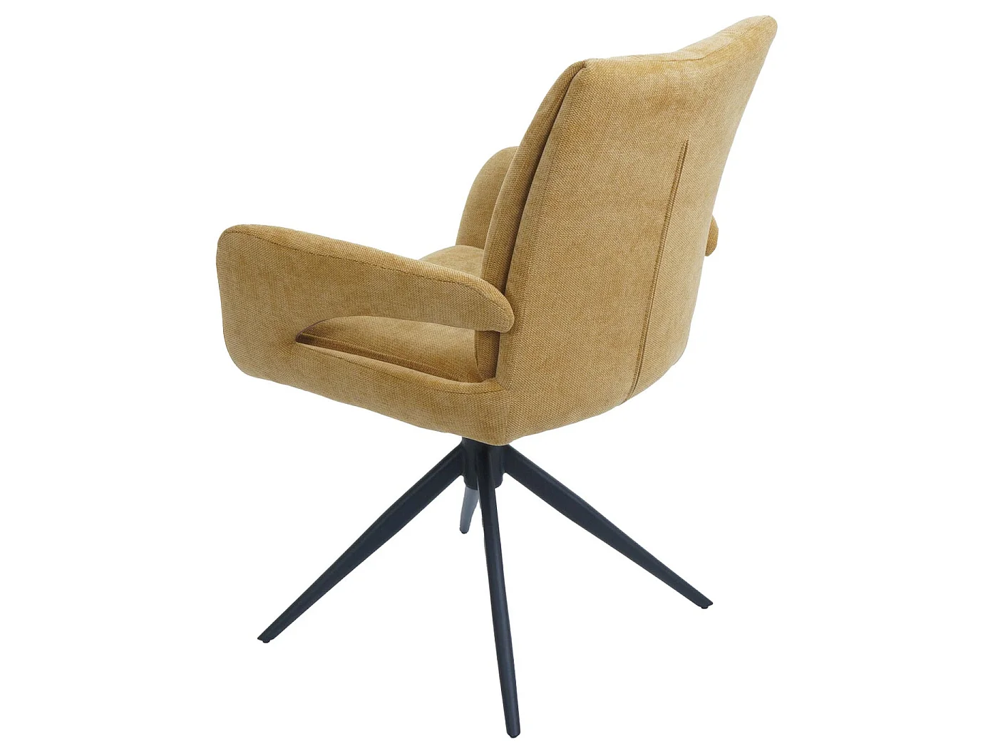 Chaise de salle à manger MCW-O78,  jaune moutarde