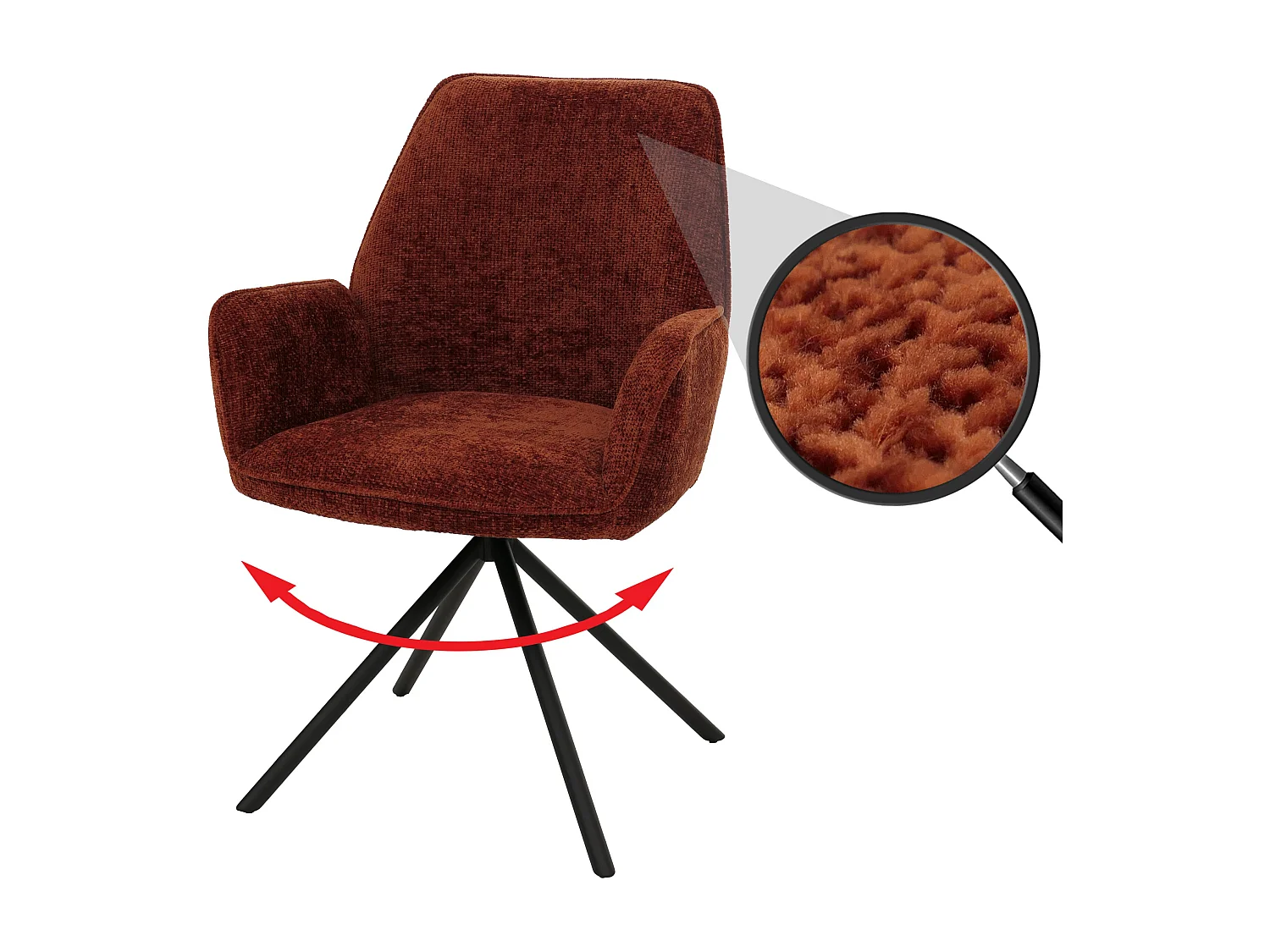 Chaise de salle à manger MCW-G67,  rouge