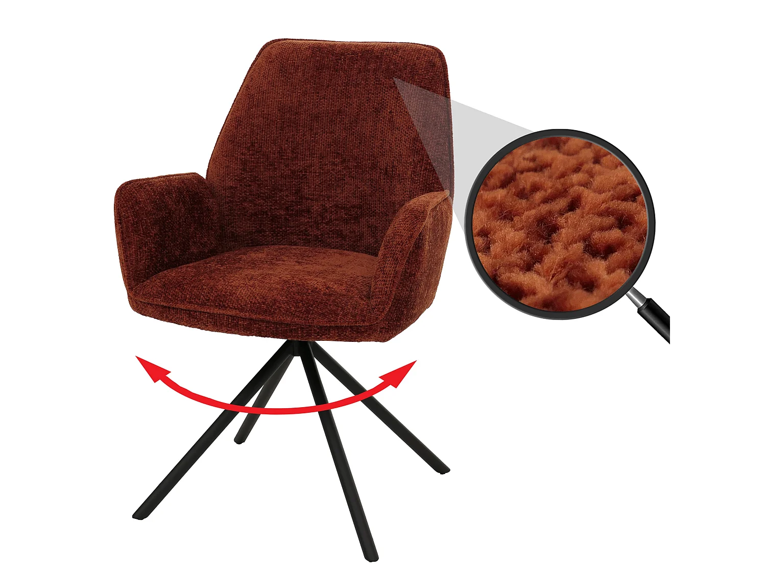 Chaise de salle à manger MCW-G67,  rouge