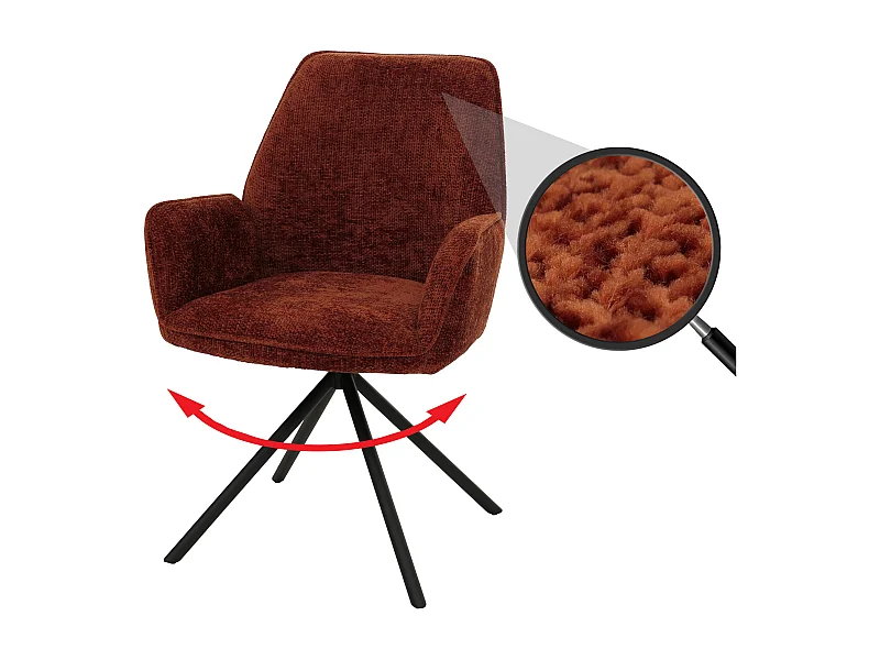 Esszimmerstuhl MCW-G67, Rostrot