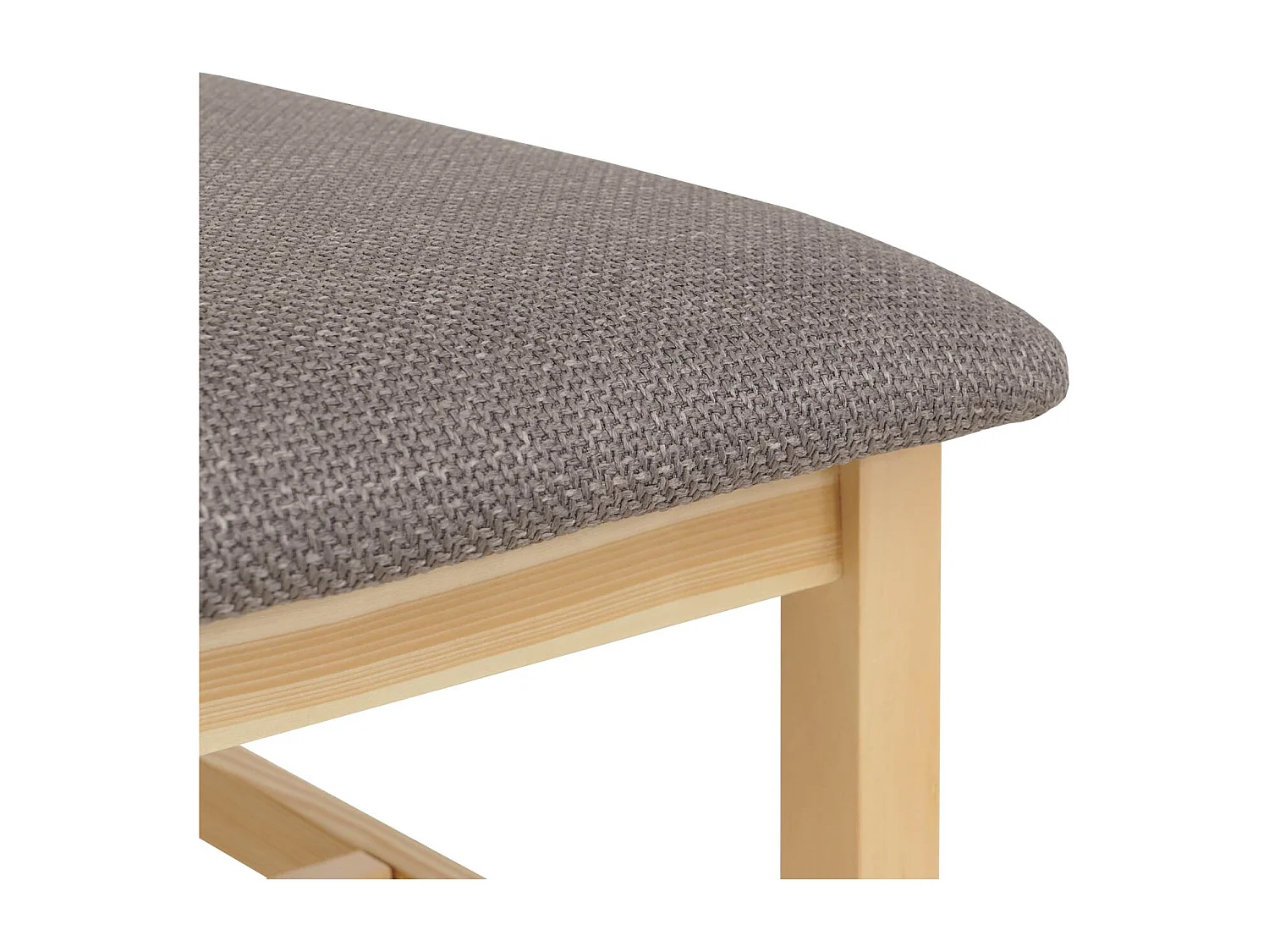 Chaise de salle à manger MCW-F77 (lot de 2),  naturel, rembourrage gris