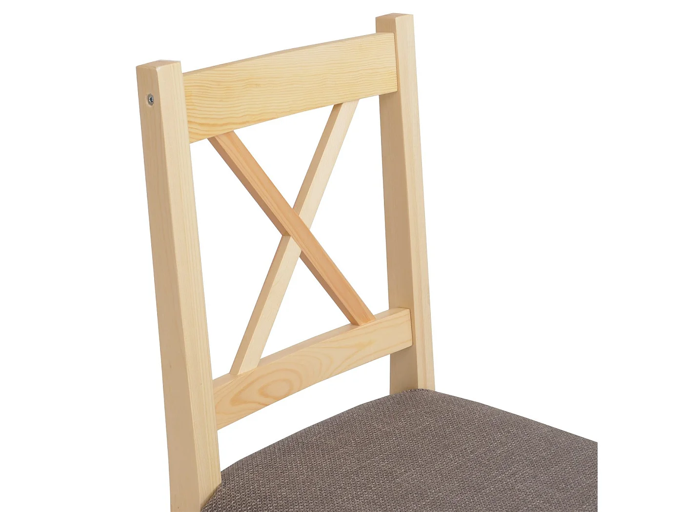 Chaise de salle à manger MCW-F77 (lot de 2),  naturel, rembourrage gris