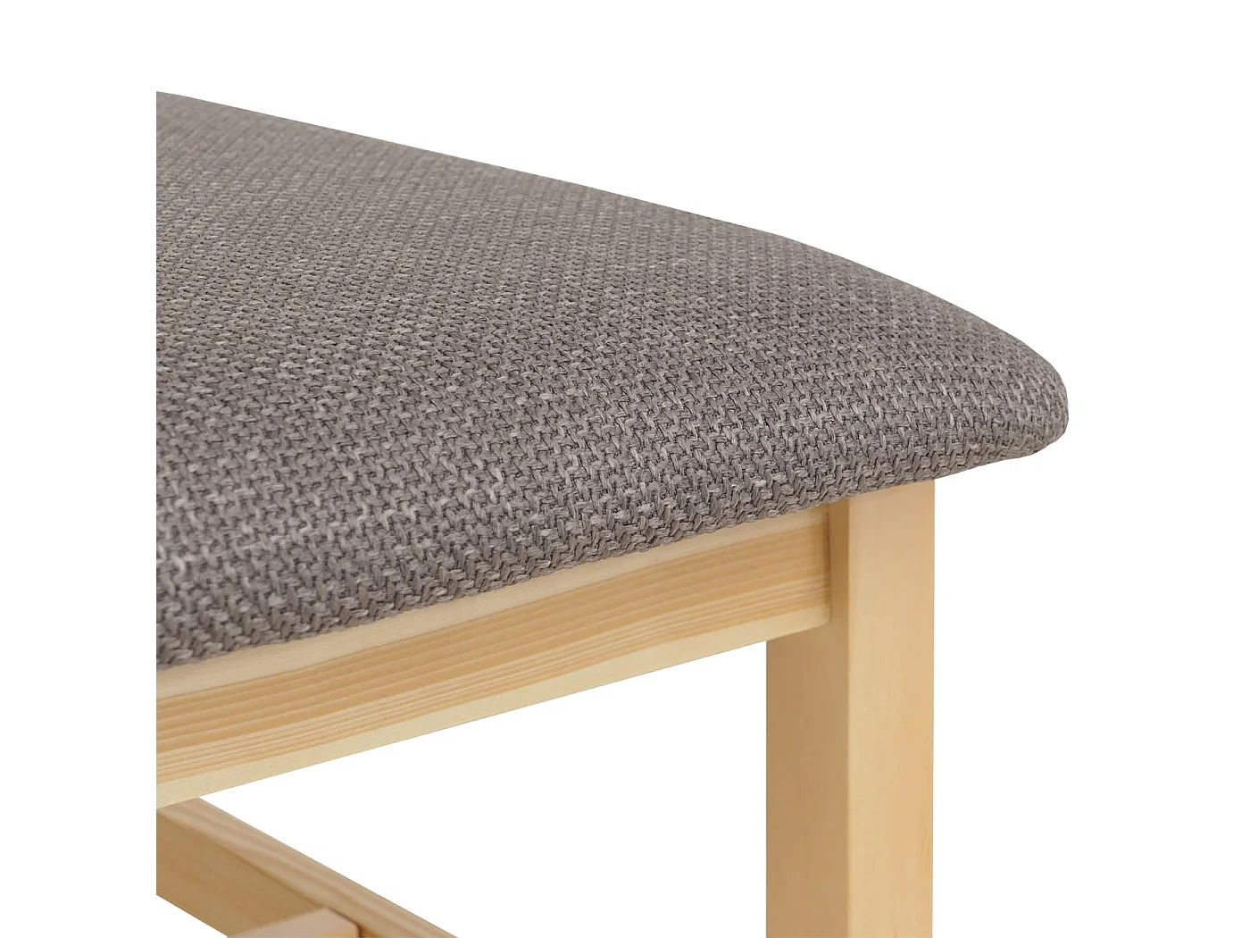 Chaise de salle à manger MCW-F77 (lot de 2),  naturel, rembourrage gris