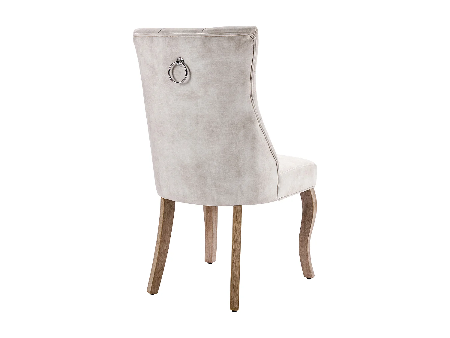 Lot de 2 chaises 51x47x97 cm avec Matière capitonnée Dossier haut en beige pour Salon et salle à manger et bureau