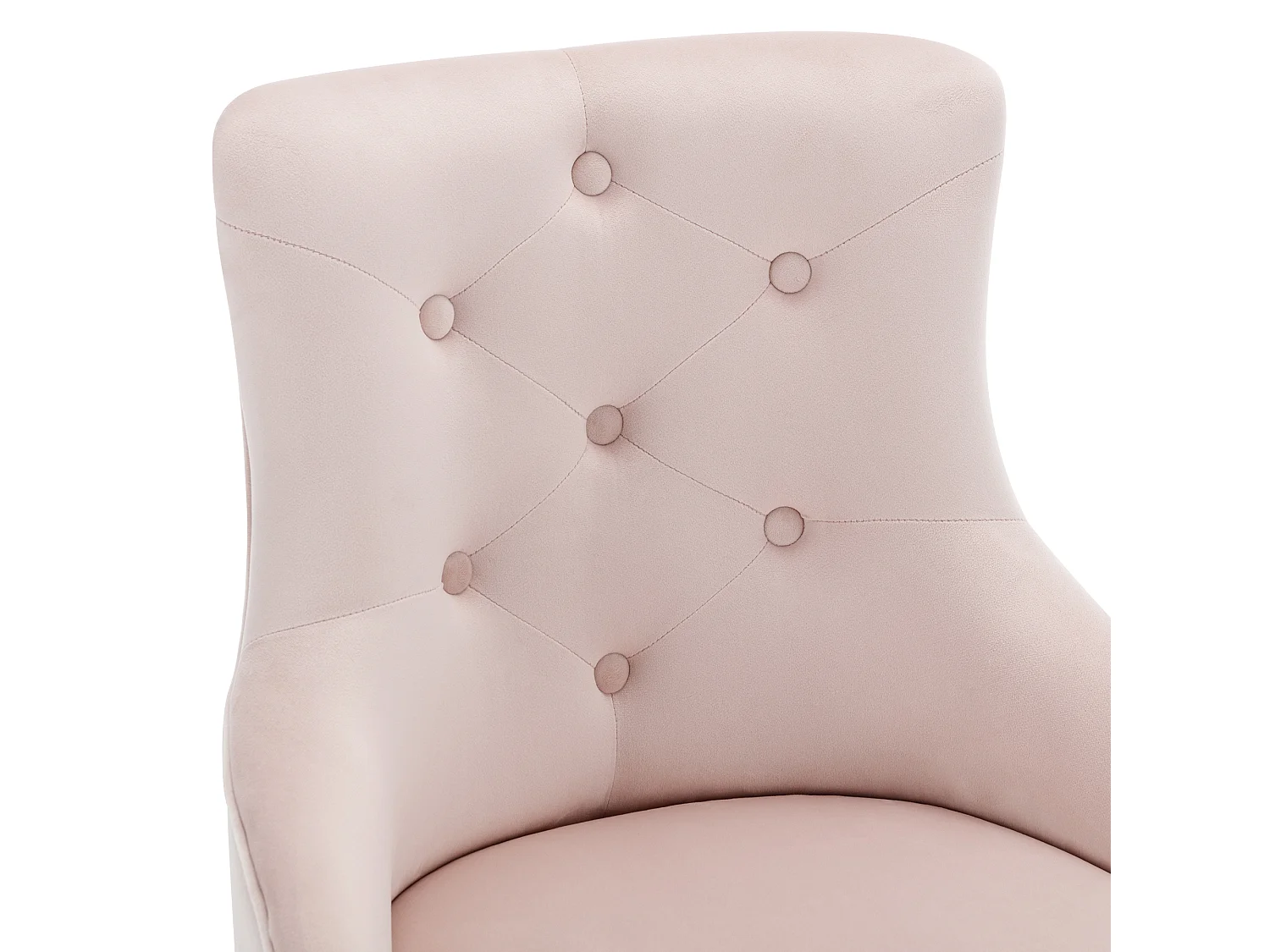 Lot de 4 chaises 54.5x58.5x87.5 cm avec Soutien lombaire et accoudoirs en rose pour Salon et salle à manger et bureau