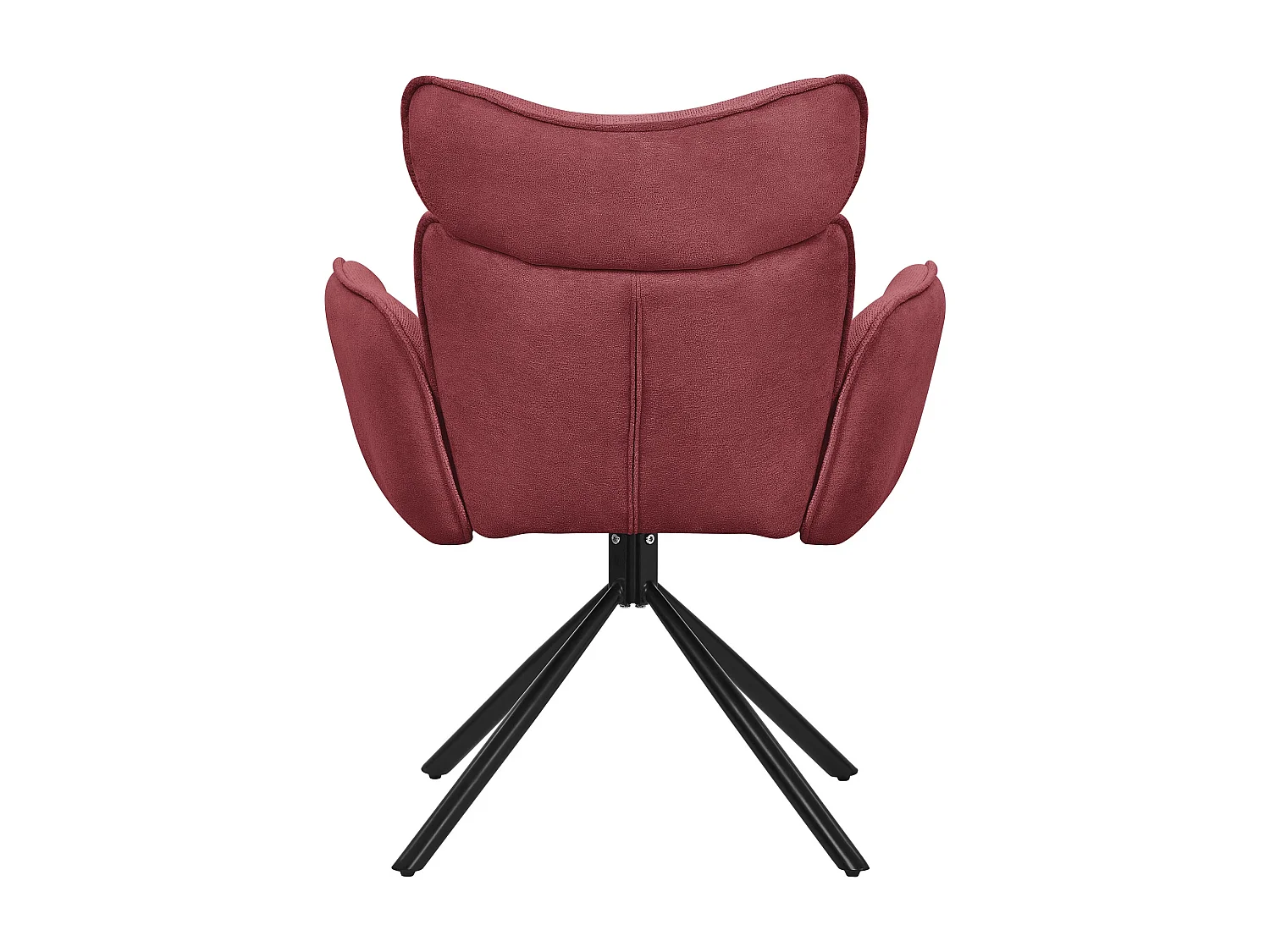 ML-Design Set 2 sedie da scrivania rosso con rivestimento in tessuto, girevoli a 360°, poltrona da ufficio con braccioli e schienale, sedia da pranzo