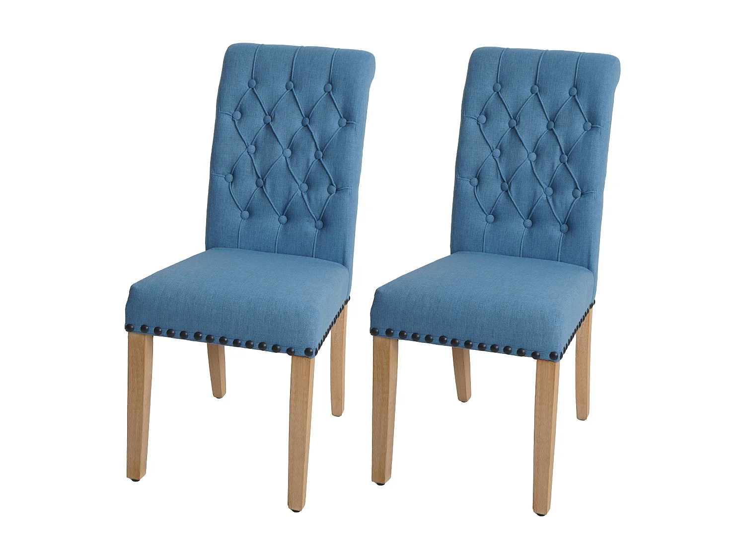 Esszimmerstuhl MCW-O66 (2er-Set), Hellblau