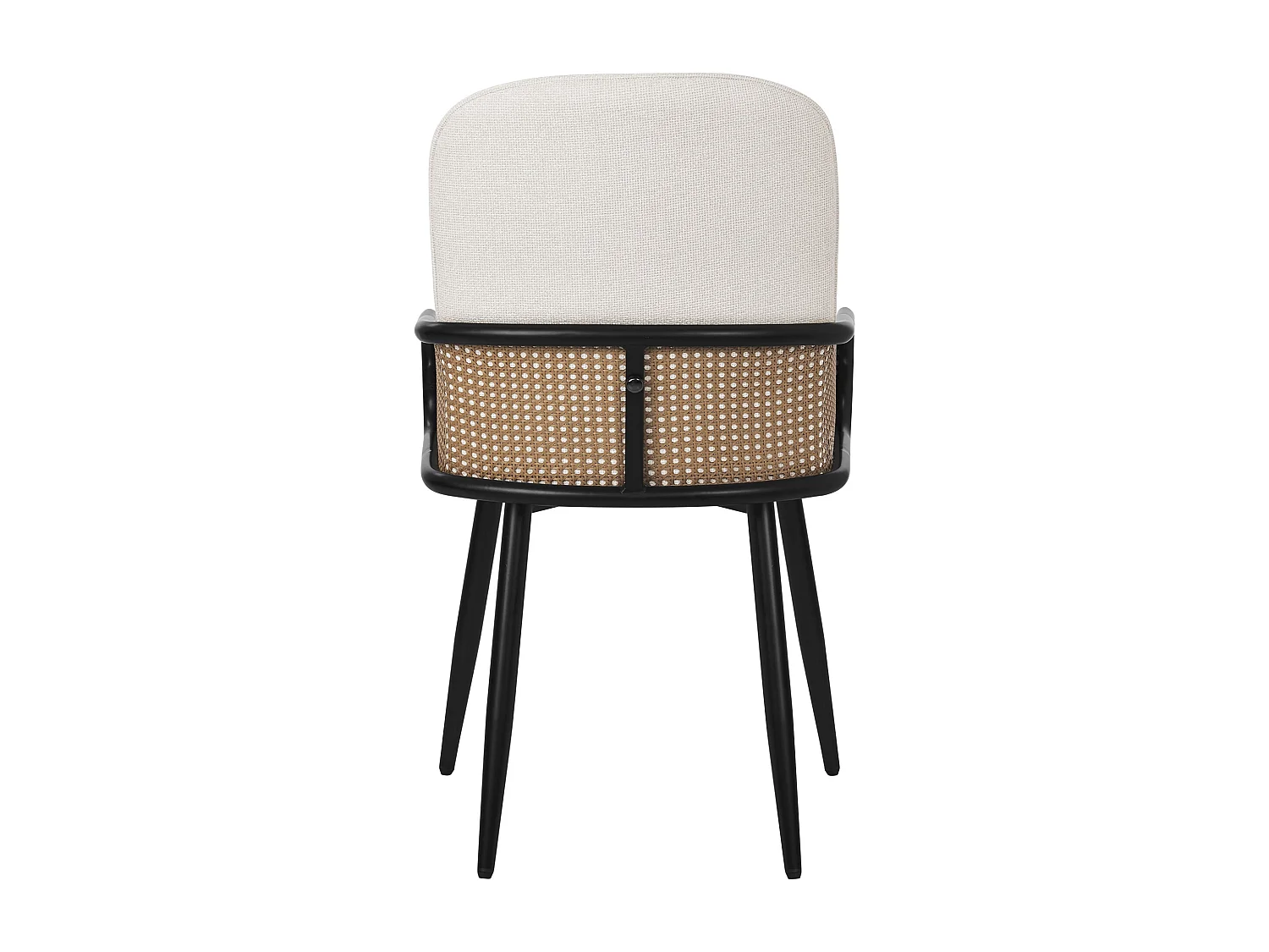 ML-Design Set di 2 sedie imbottite da pranzo beige, in tessuto, con braccioli effetto rattan, sedia da cucina, poltroncina ergonomica da soggiorno