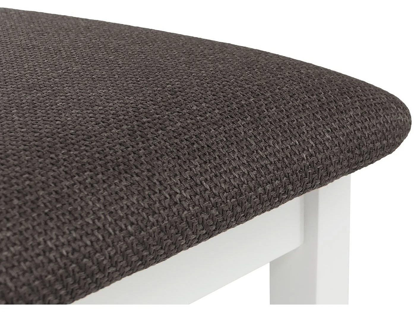 Chaise de salle à manger MCW-F77 (lot de 4),  blanc, rembourrage noir